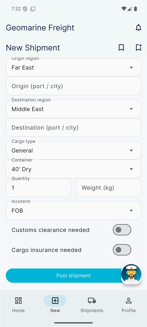 Post Review screen