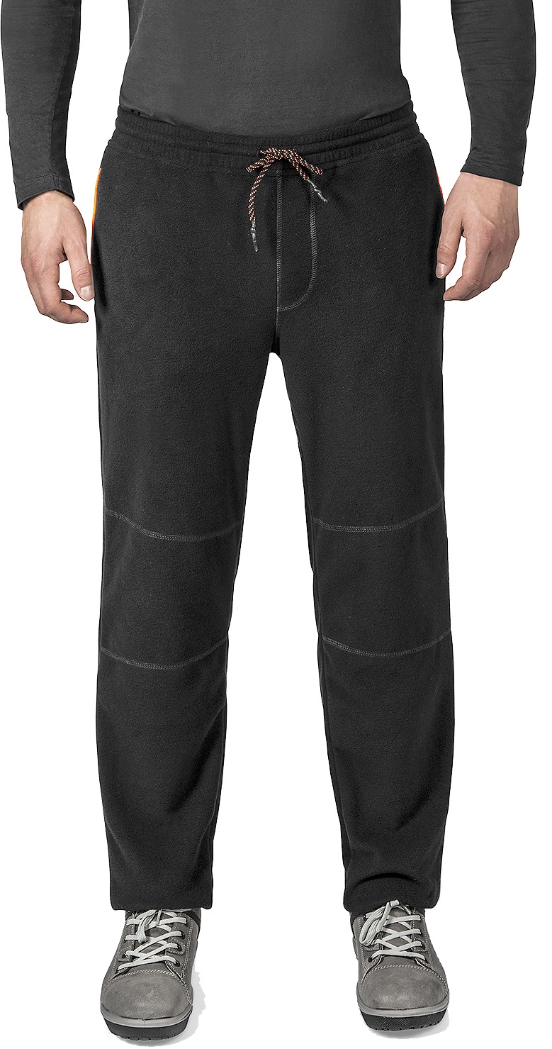 TROUSERS FLEECE POLYESTER, ANTI STATIC BLACK/ORANGE S