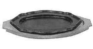 STEAK PLATTER CAST STEEL, 300X215MM