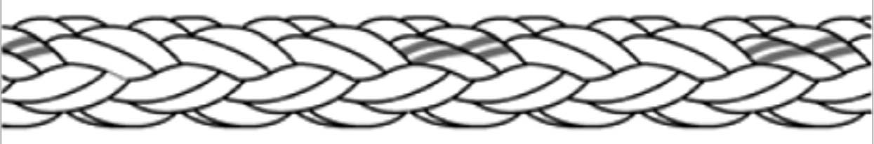 ROPE MOORING PP/POLYESTER, 12ST CROSS 5"CIR X 200MTR 