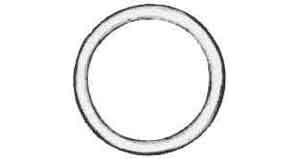 RING ROUND STEEL WELDED BLACK, 25X125MM
