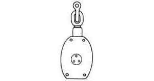 BLOCK WOODEN WITH HOOK, JIS-F3426-W1AH SINGLE 140MM