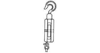 BLOCK WOODEN WITH HOOK&BECKET, JIS-F3426-W1BH SINGLE 140MM