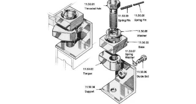 MACGREGOR HATCH FLUSH DECK, CLEAT ASSEMBLY #11.50