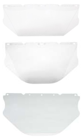 VISOR FLAT V-GARD CLEAR, 203X432X1.02MM MSA 10115836 