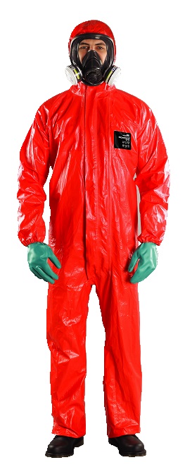 WORKWEAR FLAME RESIST/CHEMICAL, PROTECT MICROCHEM CFR RED S