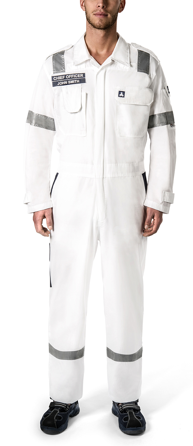 BOILERSUIT COTTON REFLECT HEAT, REGULATE UVPROTECT WHITE S