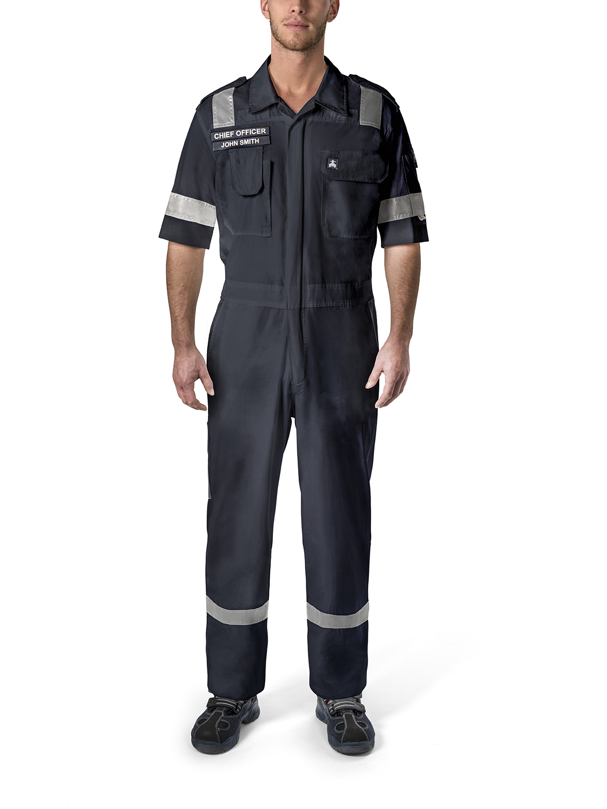 BOILERSUIT COTTON SHORT SLEEVE, UV/HEAT/REFLECT ORANGE S 