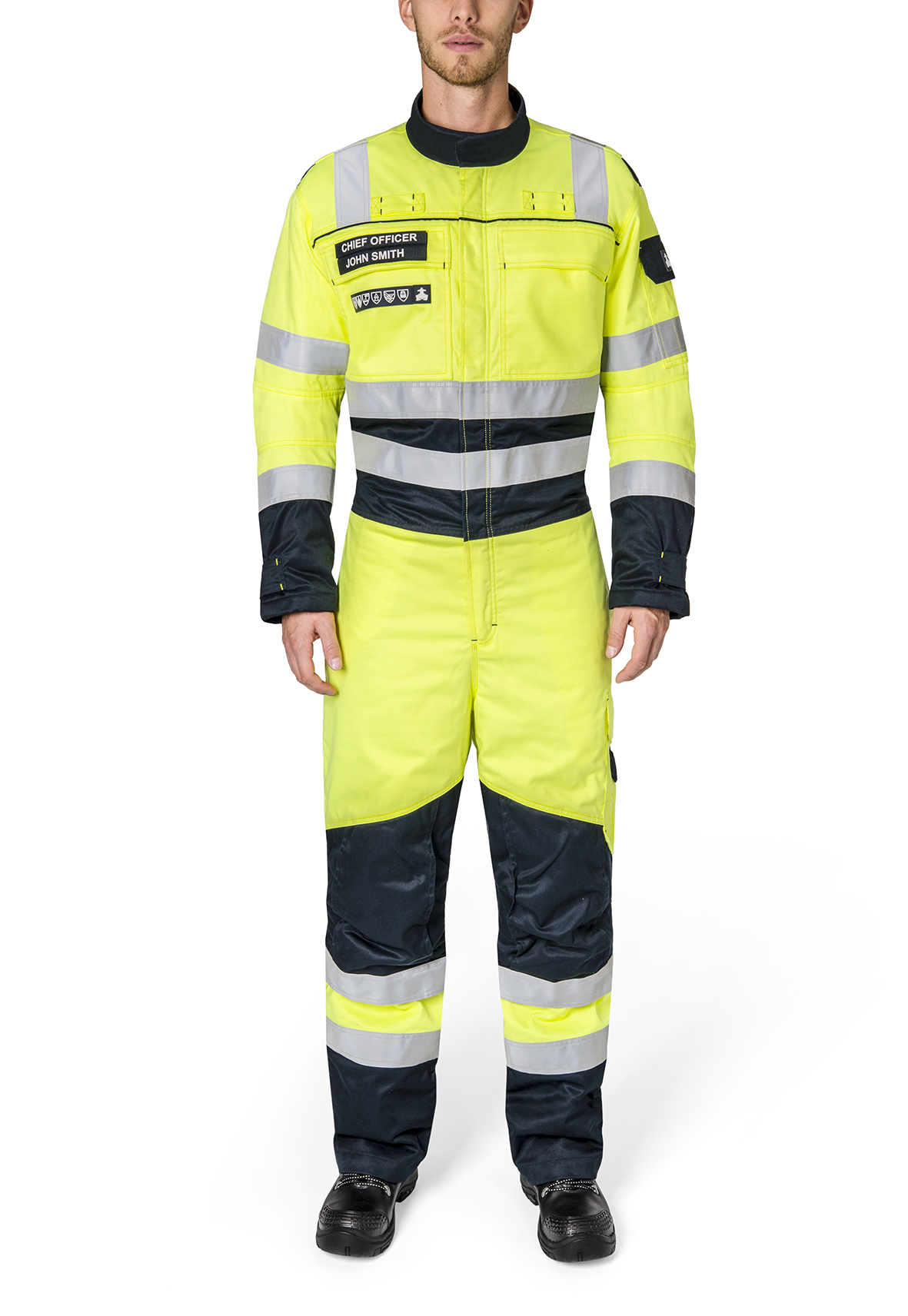 BOILERSUIT WINTER MULTI-HAZARD, OFFSHORE ORANGE & NAVY S