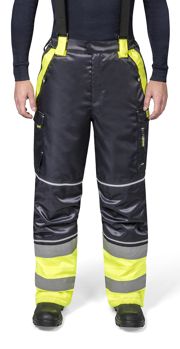TROUSERS WINTER WATER PROOF, HI VISIBILITY YELLOW/NAVY S