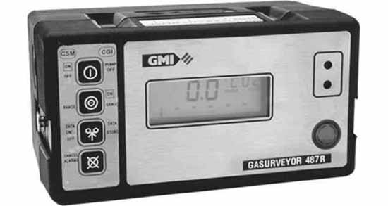 GAS DETECTOR COMBINARION GMI, PORTABLE GASURVEYOR 487R 