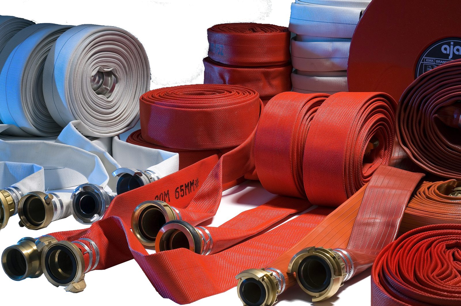 HOSE FIRE W/PREFIT COPUPLING, MACHINO BRASS WHITE 38MMX15MTR