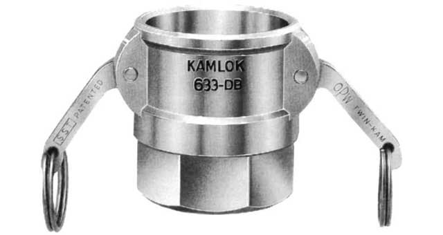 COUPLING CAM&GROOVE ALUM ALLOY, D SOCKET W/FEMALE THREAD 1/2"