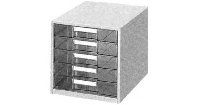 CABINET LETTER STEEL FRAME, 3 PLASTIC DRAWER 256X330X169MM 