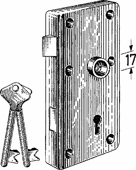 RIM LOCK F/HEAVY DOOR S.STEEL, LEFT HAND INWARD #3827 