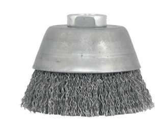 BRUSH WIRE CUP CRIMPED 80MMDIA, FOR DERUSTING BRUSH MAG9000 