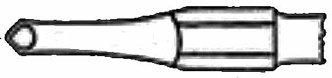 CHISEL TRIANGLE CROSS CUT, #850-27B FOR CHISEL & CHIPPER 