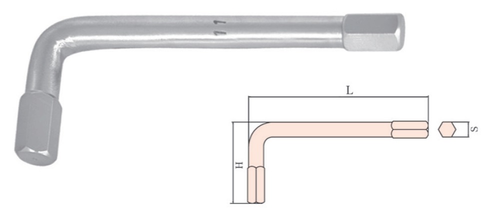 WRENCH ALLEN HEXAGON, STAINLESS STEEL 1.5MM