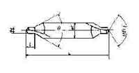 DRILL CENTER A-TYPE, 1.0MM DRILL DIAM 60DEG