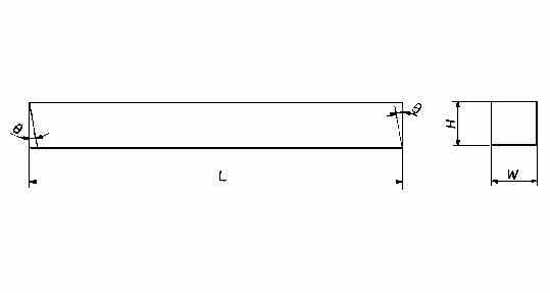 TOOL BIT SQUARE HSS 5X50MM