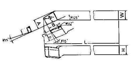 TOOL BIT TIP WELDED HSS BENT, RIGHT HAND-12 12X12X125MM