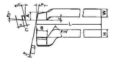 TOOL BIT TIP WELDED HSS KNIFE, RIGHT HAND-16 16X16X180MM