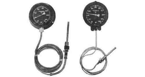 THERMOMETER DIAL MERCURY, ACTUATED REMOTE READ W/DETAIL 