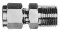 CONNECTOR MALE STAINLESS STEEL, FLARELESS 6MMXPT1/8