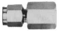 CONNECTOR FEMALE FLARELESS, STAINLESS STEEL 6MMXPF1/8
