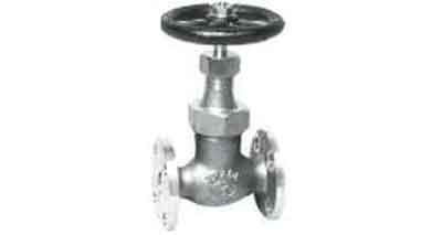 GLOBE VALVE S/D CHECK BRONZE, FL'GED U-BONNET F7413 16K-15MM