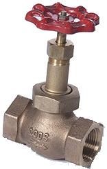 VALVE GLOBE DIN BRONZE PN32, BSP FEMALE THREADED 1/4"