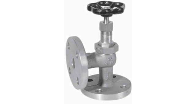 ANGLE VALVE DIN BRONZE FLANGED, PN10/16 #276 15MM