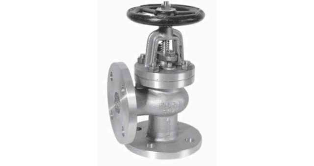 ANGLE VALVE DIN BRONZE FLANGED, PN10/16 HEAVY TYPE #1271 15MM