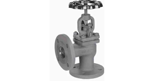 GLOBE VALVE DIN CAST STEEL 399, FLANGED PN16 ANGLE DN 15
