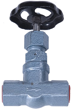GLOBE VALVE DIN STEEL AA250, BSP FEMALE THREAD PN640 1/4"