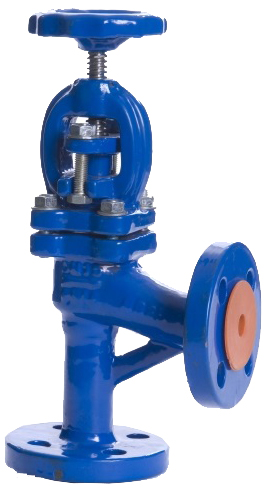 ANGLE VALVE SCREW DOWN CHECK, CAST IRON FLANGED PN16 DN15