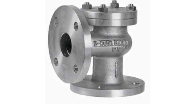 CHECK VALVE DIN BRONZE FLANGED, LIFT PN10/16 ANGLE #497 15MM