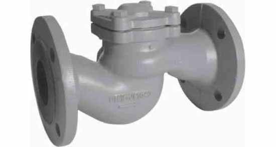 CHECK VALVE DIN C/IRON FLANGED, LIFT TYPE PN16 #101 DN 15