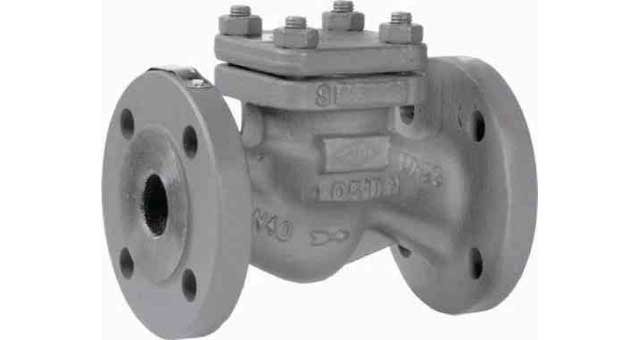 CHECK VALVE DIN CAST STEEL, FLANGED LIFT PN40 #95 DN 15
