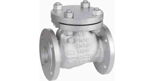CHECK VALVE DIN CAST STEEL, FLANGED SWING PN16 #109 DN 50