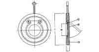 VALVE CHECK SWING BRONZE DIN, WAFER SHORT PN16 #4022 40MM
