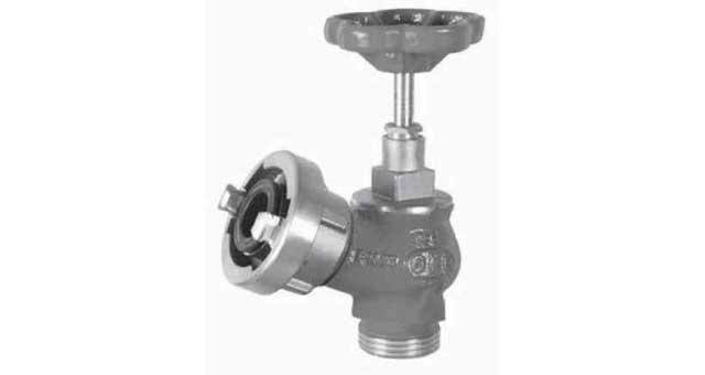 FIRE/DECKWASH VALVE DIN 30DEG., ANGLE COPPER ALLOY #905 1"