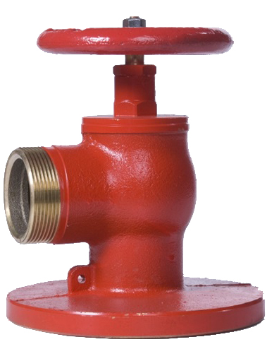 FIRE HYDRANT DIN BRASS ANGLE, FLANGED & MALE THREAD END DN38