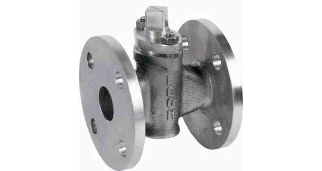 PLUG VALVE DIN BRONZE FLANGED, PN10 2-WAY #14 DN 15
