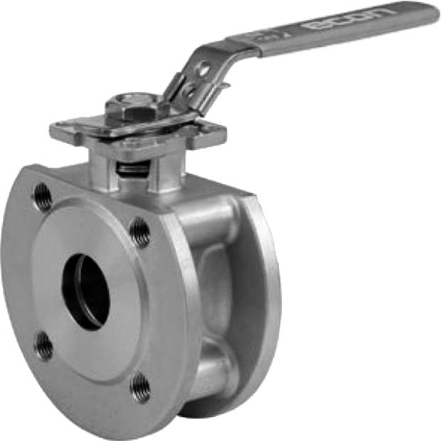 BALL VALVE DIN STAINLESS STEEL, WAFER TYPE PN 40 #7383 DN 15