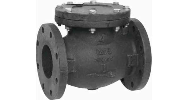 CHECK VALVE ANSI 125 CAST IRON, FLANGED SWING TYPE #1803 2"