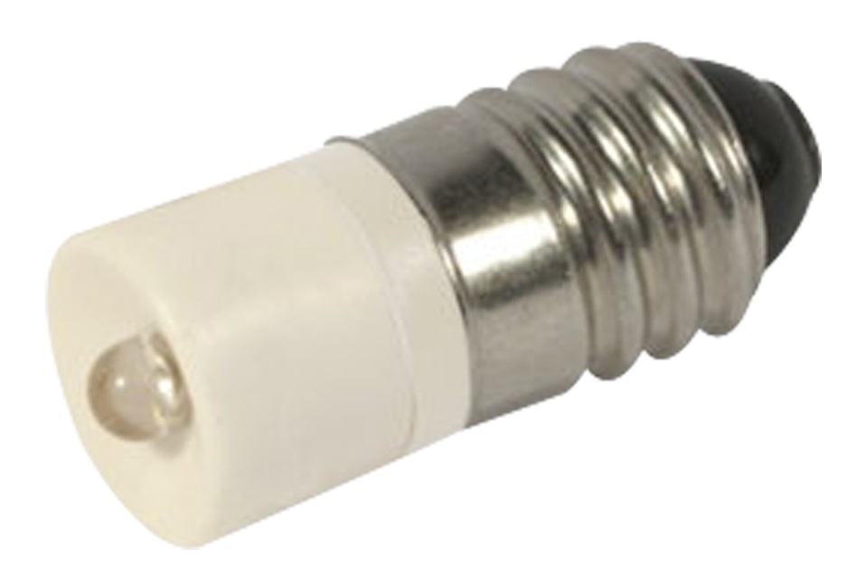 LAMP INDICATOR SINGLE LED E10, 10X24MM 6VOLT RED 