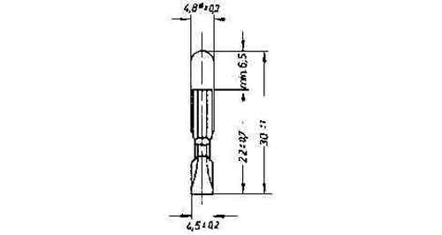 LAMP TELEPHONE INDICATOR T5.5, (30) 24V 20MA 5.5X30MM