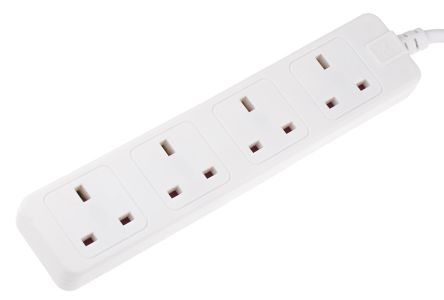 RECEPTACLE 2WAYS BRITISH PLUG, 3 FLAT PINS W/3MTR CORD