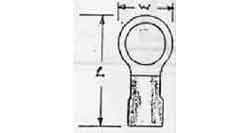 TERMINAL LUG INSULATED EYELET, 1.25MM2 HOLE DIA 4MM RED